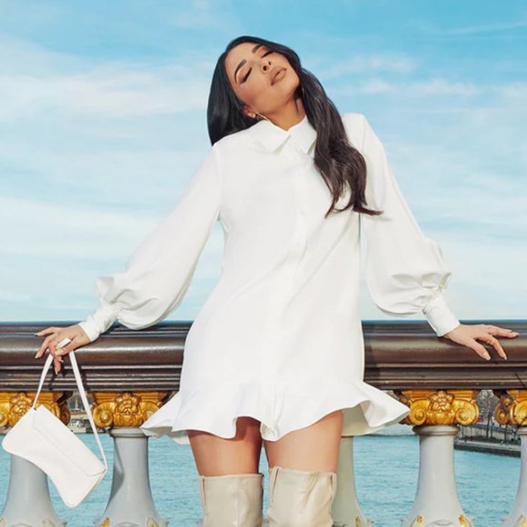 Pretty Little Thing Ruffled Shirt Dress - Picture 1 of 6